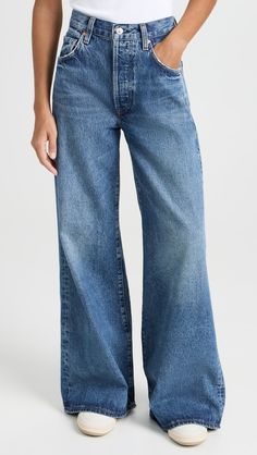 Fast Free Shipping & Free Returns on Citizens of Humanity Beverly Slouch Boot Jeans at Shopbop. Shop new arrivals from Citizens of Humanity at Shopbop.com Off Duty Outfits, Jean Trends, Boot Jeans, Slouched Boots, Long Jeans, Denim Trends, Loose Jeans, Airport Outfit, Citizens Of Humanity