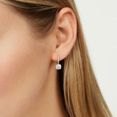 Sterling Silver 1 Carat Zircon Post Earrings ⊹ M a t e r i a l s  ♥ Sterling Silver Partial Hoop Studs, 1 Carat AAAAA Zircon Dangle ♥ 18k Gold Plated Sterling Silver Partial Hoop Studs, 1 Carat AAAAA Zircon Dangle ♥ Two Pairs of Earring Backs, One Metal & One Silicone   ⊹ D e t a i l s  ❤️ Dangling zircon diamonds suspended from a paved zircon post. The sterling silver posts are great for sensitivities. You will receive 2 earring backs, one metal and one silicone. ☞ Find more earrings here. http Luxury Dainty Sterling Silver Diamond Earrings, Luxury Silver Dainty Diamond Earrings, Luxury Sterling Silver Dainty Diamond Earrings, Luxury Silver Dainty Earrings, Luxury Dainty Diamond Earrings, Party Earrings, Cz Earrings, Fashion Jewelry Earrings, Crystal Charm