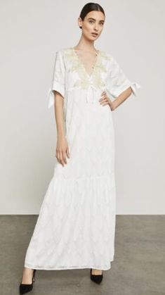 Great Shopping NWT $368 BCBG MaxAzria Alysa Embroidered Sleeve Tie Cold Shoulder Dress XXS, Womens Dresses Summer Formal Embroidered Midi Dress, Embroidered Summer Midi Dress For Formal Occasions, Summer Embroidered Midi Dress For Formal Occasions, Chic Embellished Embroidered Dress For Summer, Chic Embroidered Daytime Dress, Chic Embroidered Daywear Dresses, Chic Fitted Embroidered Maxi Dress, Elegant Embroidered Beach Dress For Spring, Chic Embroidered Fitted Maxi Dress