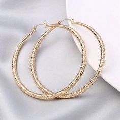 Stainless Steel 70mm Big Electroplated Gold Hoop Earrings With Irregular Dots Material: Stainless Steel Stainless Steel Jewelry Has The Advantages Of Durability, Versatility, Affordability, Hypoallergenicity, And Llow Maintenance. Color: Yellow Gold Tags: Valentine's Day, Wife, Mother, Wedding, Bride, Casual, Night Date, Gold, Heart,Jewelry, Minimalist, Necklace, Gold Tone. Thank You For Visiting My Shop A3 Textured Metal Hoop Earrings For Gift, Chic Rose Gold Metal Hoop Earrings, Trendy Rose Gold Metal Hoop Earrings, Gold Heart Jewelry, Minimalist Necklace Gold, Night Date, Mother Wedding, Jewelry Minimalist, Minimalist Necklace