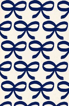 an image of blue bows on white paper with black ink in the shape of hearts