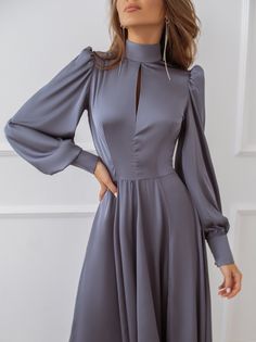 High Neck Long Sleeve Dress, Ankle Length Dress, Party Dress Long Sleeve, Womens Cocktail Dresses, Evening Party, Odessa, Maxi Robes, Long Sleeve Maxi, Evening Party Dress