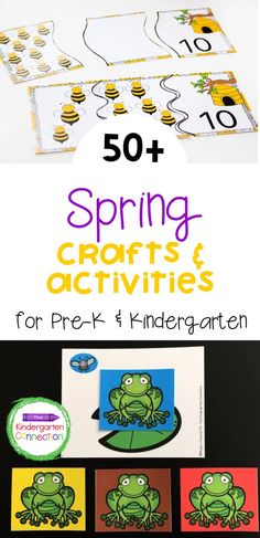 an image of spring crafts and activities for preschool