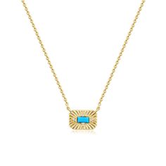 eklexic jewelry-SMALL STARBURST PENDANT WITH TURQUOISE STONE NECKLACE-14K Gold Vermeil- Necklace Gold Simple, Starburst Pendant, Silver Necklace Simple, Turquoise Statement Necklace, Gold Necklace Simple, Silver 925 Necklace, Girly Jewelry, Simple Necklace, Necklace Sterling Silver