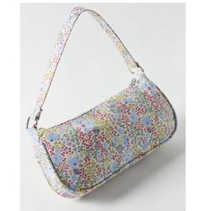 Nwot Floral Cloth Shoulder Bag From Urban Outfitters. Has Lining And Inside Zipper Pocket With Silver Metal Detailing. Spring Travel Tote Baguette Bag, Retro Satchel Shoulder Bag For Spring, Spring Travel Baguette Bag With Removable Pouch, Spring Everyday Baguette Bag, Casual Baguette Bag For Spring Travel, Urban Outfitters Travel Bags For Summer, Urban Outfitters Summer Travel Bags, Spring Baguette Tote Bag For Daily Use, Spring Travel Shoulder Baguette Bag