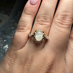 Brand New Moonstone Ring Size 8 (Other Sizes Available Just Message Me) Authentic Natural Moonstone 925 Sterling Silver Gold Plated, Also Have In Silver. Rings Moonstone, Moonstone Rings, Moonstone Engagement, Moonstone Engagement Ring, Ring Color, Plated Ring, Gold Plated Rings, Moonstone Ring, Womens Jewelry Rings