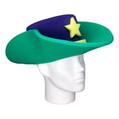 "Get this Awesome Mardi Gras Cowboy Hat Today! This Mardi Gras Cowboy Hat will definitely make you stand out at your next Party, Wedding, Corporate Event, Birthday, Quinceanera, or Halloween Party! Product Details: ✓Made in the USA ✓Handmade ✓High Quality Foam ✓One Size Fits Most ✓Customizable to your preferences \"This is where your party starts\". Give your next party a new life and rediscover your youth with Foam Party Hats. Foam Party Hats Guarantee At Foam Party Hats we believe our hats hel Adjustable Brimmed Felt Hat For Costume Party, Novelty Costume Cap Hat, Novelty Costume Hat With Curved Brim, Novelty Wide Brim Costume Hat One Size, Wide Brim Hat For Carnival Costume Party, Adjustable Curved Brim Costume Hats For Carnival, Adjustable Carnival Costume Hats And Headpieces, Curved Brim Costume Hat For Carnival, Curved Brim Carnival Costume Hat