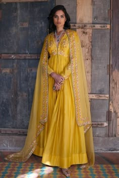 Eid Organza Floor-length Palazzo Set, Floor-length Organza Palazzo Set For Eid, Floor-length Organza Palazzo Set With Sheer Dupatta, Gold Palazzo Set With Dupatta For Eid, Gold Anarkali Palazzo Set With Traditional Drape, Gold Anarkali Palazzo Set For Eid, Anarkali Style Gold Palazzo Set For Diwali, Gold Anarkali Palazzo Set For Diwali, Gold Anarkali-style Palazzo Set