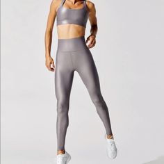 Never Worn Leggings!! So Comfy!! Metallic Stretch Leggings For Gym, Metallic Athleisure Leggings For Workout, Sporty Metallic Leggings For Sports, Sporty Fitted Metallic Leggings, Metallic Stretch Leggings For Sport, Sporty Metallic Stretch Leggings, Sporty Metallic Fitted Leggings, Metallic Fitted Sporty Leggings, Metallic Athleisure Bottoms For Workout