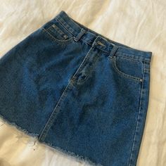 Someone Jeans Fashion Denim Skirt Size Small Light Wear Denim Mini Skirt Y2k, Black Ruffle Mini Skirt, Green Plaid Skirt, Fashion Skirts, Denim Jean Skirt, Frayed Denim, Cargo Skirt, Jeans Fashion, Free People Denim