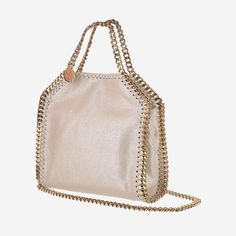 100% Cotton Luxury Large Capacity Pouch Shoulder Bag, Beige Double Handle Bags With Dust Bag, Beige Double Handle Bag With Dust Bag, Designer Large Capacity Shoulder Bag For Evening, Luxury Large Capacity Pouch Bag, Chic Party Bags With Large Capacity, Shopping Tote Shoulder Bag With Dust Bag, Designer Bags With Chain Strap For Daily Use, Luxury Beige Clutch For Shopping