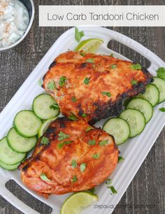 Tandoori Chicken - a low carb recipe packed full of amazing Indian flavors! #lowcarb #lowcarbindian #tandoorichicken #ketoindian Low Carb Indian Food, Diet Dinner Recipes, Diet Dinner, Low Carb Recipe, Gluten Free Recipe, Carb Dinner, Lchf Recipes, Low Carbs, Healthy Low Carb Recipes