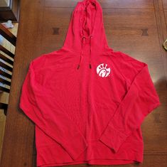 Chick-Fil-A Crop Hoodie Sweatshirt Logo Front Elmhurst Building On Back Large In Excellent Unworn Condition. Red Fan Apparel Hoodie, Red Fan Apparel Hoodie Sweatshirt, Red Fan Apparel Sweatshirt With Drawstring Hood, Red Drawstring Hood Sweatshirt Fan Apparel, Red Cotton Top With Drawstring Hood, Red Long Sleeve Tops With Adjustable Hood, Red Long Sleeve Top With Adjustable Hood, Red Sports Hoodie Top, University Red Sporty Hoodie Top