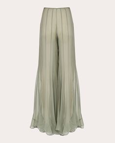 Olas Sheer Silk Pants Iridescent Summer, Dream Wishlist, Silk Halter Top, Silk Wide Leg Pants, Island Wear, Spring 2025, Fall Feels, Chiffon Ruffle, Silk Pants