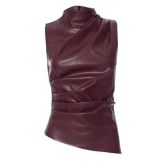 Please refer to our sizing chart for a guideline when choosing a size. 5 business days order processing time. 90% polyester 10% spandex Leather Tank Top, Faux Leather Top, Women Y2k, Mock Neck Top, Sleeveless Tops, Solid Clothes, Basic Tank, Leather Top, Y2k Vintage