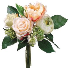 a vase filled with lots of flowers on top of a table