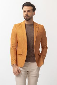 Collection : 2024/2025 spring/summer🔆Color: MustardAvailable Size : 46-48-50-52-54-56Material Content: %55 Cotton, %45 Polyester Mustard Blazer Outfit Men, Mustard Blazer Outfit, Mustard Jacket, Mustard Blazer, Mens Fashion Blazer, The Golden Hour, Slim Fit Blazers, Mustard Color, Tuxedo Jacket