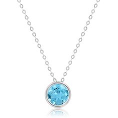 PRICES MAY VARY. REAL 14K GOLD - All parts of this necklace are crafted in your choice of white or yellow gold and stamped with “14k”. 14k gold will not oxidize or discolor. Wear this necklace every day, everywhere! QUALITY & AUTHENTICITY - Premium quality genuine swiss blue topaz gemstone measuring 7mm and surrounded by a halo bezel of solid 14k gold. Each pendant comes with a complimentary, lightweight, solid 14k cable chain measuring 18 inches. Because of the unique natural characteristics of Gold Gemstone Necklace, Round Pendant Necklace, Swiss Blue Topaz, Gemstone Necklace Pendant, Topaz Gemstone, Round Pendant, Necklace For Women, Cable Chain, Spring Rings