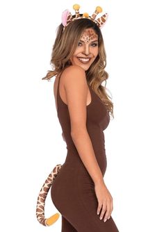 Leg Avenue 2 PC Giraffe Kit Best Group Costumes, Giraffe Ears, Giraffe Costume, Womens Costumes, Fancy Dress Up, Diy Halloween Costumes Easy, Animal Costumes, Costume Themes, Group Costumes