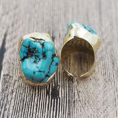 *Here is the best place to shop fashionable, stylish jewelry with premium quality and competitive price!We specialize in LARGE BULK ORDERS and can offer WHOLESALE PRICING - please ask if you have any questions. https://www.etsy.com/shop/ZhenAiaDesigns *Description: Open turquoise ring, natural turquoise ring, bohemian ring, adjustable ring, copper soldered natural stone ring, holiday gift, DIY handmade *Quantity:1pcs/5pcs/10pcs/package *Material:Nickel Free Brass Plated  Size: *Quantity:1pcs/5pc Bohemian Turquoise Ring With Natural Stones, Adjustable Gold Turquoise Ring In Spiritual Style, Adjustable Gold Spiritual Turquoise Ring, Bohemian Adjustable Turquoise Ring For Festivals, Adjustable Bohemian Turquoise Ring For Festivals, Gold Adjustable Turquoise Ring, Adjustable Gold Turquoise Ring, Turquoise Bohemian Ring For Festival, Bohemian Turquoise Ring For Festival