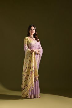 Saree Fabric : Muga Cotton Saree Color : Electric Lavender Saree Length : 5.5 Meter Blouse Length : 0.8 Meter Saree Work : Woven Design Zari Work All Over Saree Wash : Machine Wash Product color may little differ as per the brightness or color settings of your device Semi-stitched Lavender Traditional Wear With Pallu, Purple Cotton Silk Traditional Wear For Wedding, Purple Cotton Silk Traditional Wedding Wear, Lavender Fitted Traditional Wear With Resham Embroidery, Fitted Lavender Traditional Wear With Resham Embroidery, Lavender Chanderi Saree With Zari Work, Reception Purple Traditional Wear With Chikankari Embroidery, Purple Chikankari Traditional Wear For Reception, Lavender Fitted Saree For Diwali