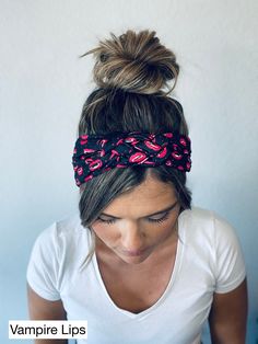 "Welcome to MiaMaries! Thanks for stopping by! These chunky headbands are much thicker than the smaller headbands in my shop! 🤗 Adult size is a 21\" circumference!  When ordering a set - Please specify in the \"Notes\" when purchasing, which combination you would like.  If you choose CUSTOM SIZE please measure your head circumference to the nearest half inch then write that in  the \"Note to Seller\" section when ordering.  CUSTOM ORDERS ARE AVAILABLE if you would like to combine styles or different patterns. Please contact me!" Black Bohemian Headwrap Headband, Black Bohemian Headwrap In Headband Style, Adjustable Cotton Sweatband Headband, Casual Pink Headband, Adjustable Black Bohemian Headwrap, One Size Bandeau Headwrap With Matching Headband, Trendy Headband Turban, Trendy Headband-style Turban, Trendy Black Turban One Size Fits Most