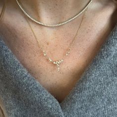 Small Diamond Necklace Long, Simple Diamond Necklace, Diamond Necklace Simple, Eternity Necklace, Waterfall Necklace, Wedding Bands For Him, Necklace Luxury, Wedding Bands For Her, Classic Wedding Band