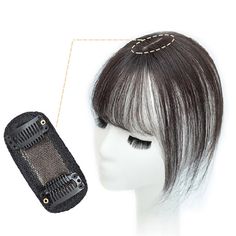 viviaBella Human Hair Clip in Hair Bangs 3D Machine Made Mono Base Clip-on Bangs Topper Real Hair Air Bangs One Piece Clip in Hair Topper/Hair Fringe One Piece Clip, 3d Machine, Hair Fringe, Hair Base, Clip In Hair Pieces, Air Bangs, Middle Part Hairstyles, How To Cut Bangs, Human Hair Clip Ins