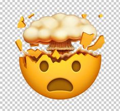 an emoticion with a mushroom on top of it