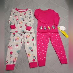 Pajama Set 4pc Style Klf11941 Color Pink 100% Cotton Exclusive Of Decoration Rn#160559 Not Flame Resistant. Pink Long Sleeve Bedtime Set, Pink Winter Bedtime Sets, Pink Cotton Sets For Winter, Pink Cotton Winter Sets, Pink Playful Sleepwear Sets, Cute Winter Bedtime Sets, Pink Sets For Winter Sleepover, Pink Sets For Sleepover In Winter, Pink Winter Sleepover Sets