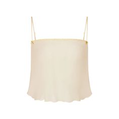 SKIMS ROMANCE SUPER CROPPED CAMI | BUTTER - SKIMS ROMANCE SUPER CROPPED CAMI | BUTTER Chic Crop Top Camisole With Built-in Bra, Elegant Camisole Top With Removable Bra Pads, Chic Camisole With Removable Bra Pads, Feminine Silk Camisole With Adjustable Straps, Elegant Crop Top With Delicate Straps, Delicate Straps Summer Camisole, Delicate Spaghetti Strap Tops For Summer, Chic Camisole Top With Removable Bra Pads, Cream Camisole With Adjustable Spaghetti Straps