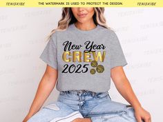 happy new year Crew 2025 Shirts, 2025 New Year's Crew Shirt, New Year's Eve Shirts, Family Matching Shirts, Couple Shirts, Party Shirts 👕 THE SHIRTS that I offer, are: 👕 ✅ 100% combed ring-spun cotton ✅ Soft hand feel ✅ Fashion fit ✅ Narrow crew neck with 1x1 rib ✅ STANDARD 100 by OEKO-TEX® 📐 MEASURING YOUR SHIRT and how to determine what size you need: 📐 1️ Take a 👕 shirt 👕 of yours, spread it well on flat surface and measure: The width - approximately 1 inches below the armhole point acr Matching Shirts Couple, New Years Eve Shirt, Family Matching Shirts, Crew Shirt, Fashion Fits, Nouvel An, Couple Shirts, Family Matching, Matching Shirts