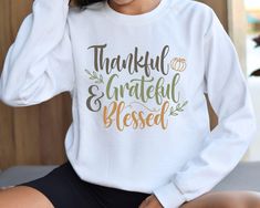 Thankful Grateful Blessed Shirt - Thanksgiving Shirt - Fall Shirt - Thanksgiving TShirt - Teacher Shirt - Thanksgiving Tee, Grateful Shirt 🎁 THE PERFECT GIFT FOR EVERYONE YOU LOVE 🎁 Surprise your friends, family, and loved ones with affordable, high-quality, personalized t-shirts. Each shirt is carefully hand-printed using the latest technology and eco-friendly, water-based inks. Thank you for choosing us! 💖 FINDING YOUR PERFECT SIZE 💖 Please refer to the size chart in the photos. We offer measurements for different clothing types and sizes. These shirts are unisex, so if you order your usual women's size, expect a looser fit. Note that the size chart measurements are not circumference. Clothing brands may vary depending on stock availability. 🛒 HOW TO ORDER 🛒 Carefully read all the Thankful Grateful Blessed Shirt, Grateful Shirt, Blessed Shirt, Thanksgiving Tee, Thankful Grateful Blessed, Grateful Thankful Blessed, Thanksgiving Shirt, Fall Shirt, Thanksgiving Shirts