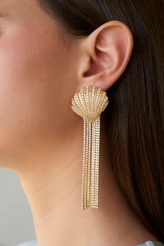 Marion Fringe Earrings – Lili Claspe Lili Claspe, Ring Bracelet Chain, Gift Card Shop, Fringe Earrings, Chain Ring, Pierced Ears, 14kt Gold, Ring Bracelet, Shop Necklaces