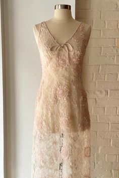 Made from sheer deadstock embroidered floral detail lace with bow detail at the bust. Fits true to size Designed and made in NYC Empire Gown, Nyc Fits, Latest Fashion Dresses, Only Hearts, Slip Dresses, Black Tank Dress, Heart Dress, Silk Slip, Engineered Garments