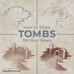 how to draw tombstones on your maps with the title, how to draw tombstones on