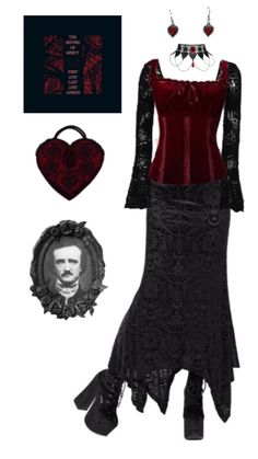 Vampire Goth Outfits Plus Size, Romantigoth Outfits, Romantic Vampire Outfits, Goth Romance Outfit, Valentine Goth Outfit, Gothic Romance Outfit Women, Plus Size Romantic Goth, Goth Valentines Outfit