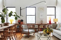 8 Layout Tricks I Learned While Figuring Out How to Squeeze a Dining Area Into My Living Room