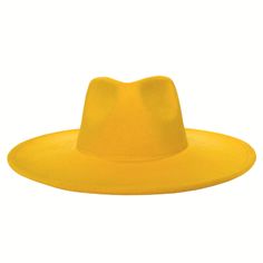 dope hats shop women's yellow wide brim fedora hat