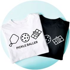 Pickle ball T-Shirt Minimalist t-shirt design featuring iconic symbols - a racquet/paddle, ball and a pickle-ball court. Whether you're a seasoned player or just starting, this shirt is a great for on and off the court.  ✨ If you are adding your own personalization to the item , you will receive a mock-up image to ensure, you are happy with the item/design before it is made. ✨ Key Features: 🎨 Original design. 🏡 Made to order In-house, ensuring a unique piece just for you. 🌿 Softstyle ringspun Personalized Sports Gifts, Paddle Ball, Iconic Symbols, Pickleball Shirt, Pickle Ball, Sports Gifts, Pickleball, Birthday Shirts, Original Design