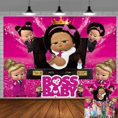 the boss baby movie poster is displayed on a wall