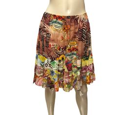 Vintage Jams World Skirt Ruffle Tiered Colorful Hawaii Guava Print Pull On Sz L Hawaii Vintage, Skirt Ruffle, Loose Fitting Tops, Loose Blouse, Fabric Pattern, Summer Baby, Vintage Love, Hooded Pullover, Christmas Women