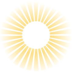 an orange and yellow sunburst on a white background