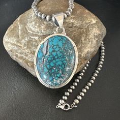 ad eBay - Find many great new & used options and get the best deals for Mens Navajo Sterling Silver Blue Spiderweb Turquoise Necklace Pendant 16193 at the best online prices at eBay! Free shipping for many products! Southwestern Style Necklace With Large Oval Stone, Southwestern Oval Necklace With Large Stone, Southwestern Style Oval Necklace With Large Stone, Southwestern Turquoise Necklace With Large Stone, Southwestern Style Large Oval Pendant Necklace, Nickel-free Turquoise Western Jewelry, Western Style Nickel Free Turquoise Jewelry, Southwestern Silver Necklace With Oval Pendant, Southwestern Silver Necklaces With Gemstones