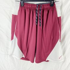 Brand New With Tags! 100% Polyester Pockets Drawstring Casual Red Go-dry Shorts, Nike Red Moisture-wicking Bottoms, Red Go-dry Athletic Shorts, Red Go-dry Sportswear Shorts, Nike Red Sportswear Shorts, Nike Red Athleisure Athletic Shorts, Nike Michael Jordan, Dark Red Maroon, Nike Basketball Shorts