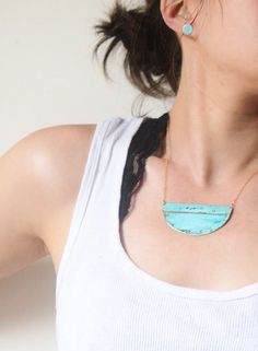 Patina Striped Necklace – Porcelain and Stone Luxury Bohemian Jewelry With Patina, Luxury Blue Jewelry With Patina, Luxury Collectible Patina Jewelry, Luxury Silver Necklace With Patina, Luxury Artisan Necklace With Patina, Turquoise Beach, Beach Wedding Jewelry, Coastal Jewelry, Patina Earrings