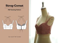 a sewing pattern for a crop top