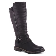 Update your fall fashions with these Patrizia Kabuta women's boots. Click this FOOTWEAR GUIDE to find the perfect fit and more! Update your fall fashions with these Patrizia Kabuta women's boots. Click this FOOTWEAR GUIDE to find the perfect fit and more! FEATURES Decorative buckle and rope accent Stretchable Tall silhouette Durable rubber outsole Zipper closure for easy on and offDETAILS Synthetic, textile upper Faux fur, synthetic, textile lining TPR outsole Almond toe Zipper closure 1.5-in. h Black Womens Boots, Womens Tall Black Boots, Outer Design, Tall Brown Boots, Fall Fashions, Cold Weather Boots, Spring Step Shoes, Zipper Heels, Black Boots Tall