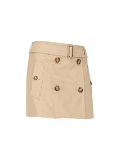 Skirt from BurberryComposition: 100% Cotone | Burberry Women's Skirt in Beige | FW23/24 Burberry Skirt, Waisted Skirts, Cotton Skirts, Belted Skirt, Pocket Skirt, Slim Skirt, Button Up Skirts, Burberry Trench, Burberry Brit