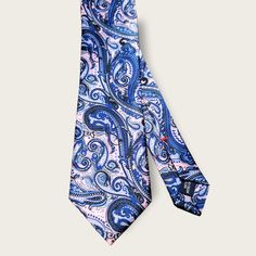 Treat yourself with a new pattern and splash of color to your look with this unique tie set. 100% Micro Fiber Handmade Package Includes: Tie Length: 59" Width: 3" Warm iron if needed Fitted Blue Silk Tie, Patterned Fitted Standard Tie, Fitted Patterned Standard Tie, Multicolor Summer Ties For Formal Occasions, Blue Paisley Print Tie For Black Tie Events, Blue Paisley Print Ties For Black Tie Events, Blue Paisley Print Ties For Black Tie Occasion, Blue Neckwear For Formal Spring Occasions, Blue Neckwear For Formal Occasions In Spring